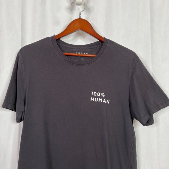 Everlane 100% Human Crew T-Shirt Black Size L - Picture 2 of 7